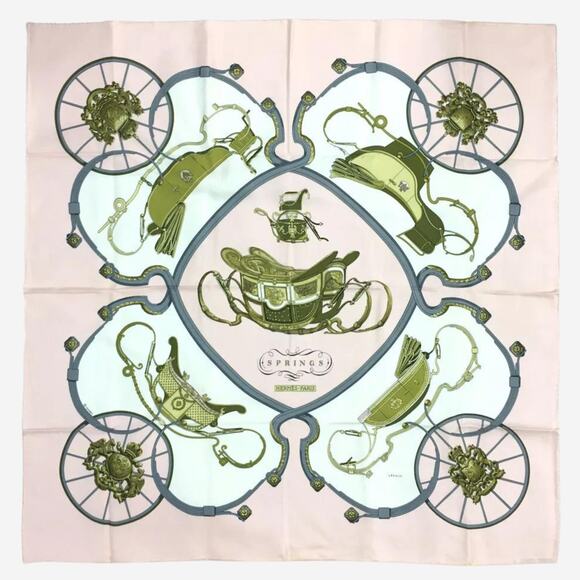 Hermes Accessories - Hermes Springs Silk Scarf, Carre 90